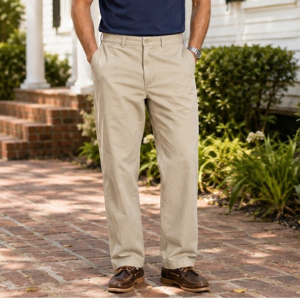 Polo Ralph Lauren Mens Chino Khaki Pants Tan Cotton Twill 32x32